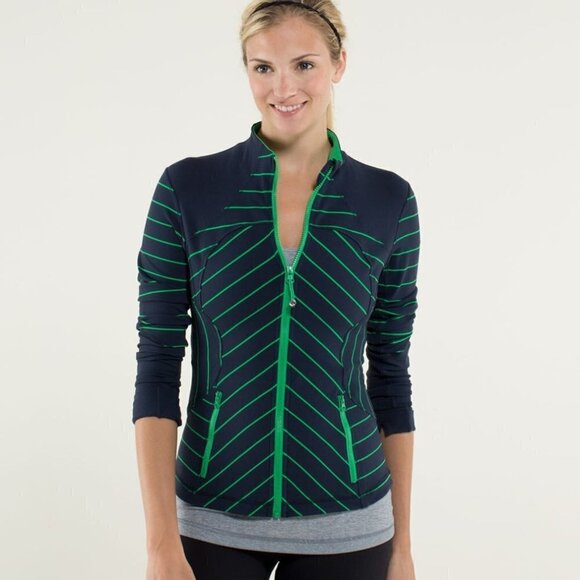 Lululemon Forme Jacket *Cuffins Slalom Stripe Inkwell / Inkwell - Picture 2 of 16